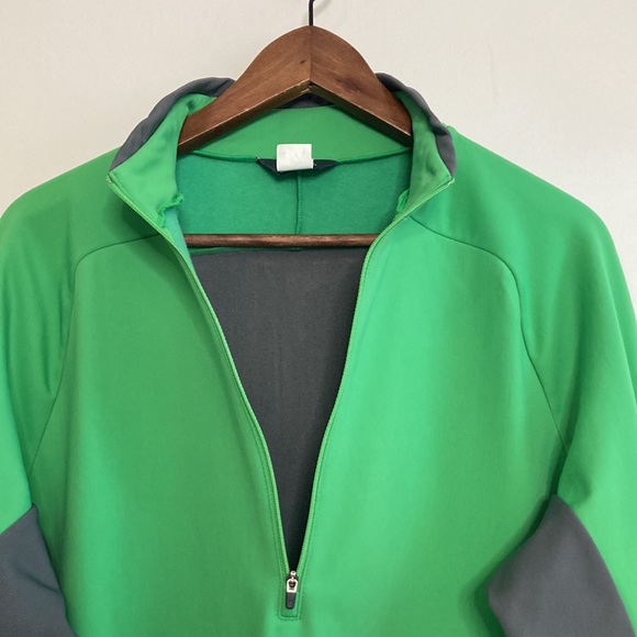 MEC Cycling Shirt Mens XL Green Gray Long Sleeve Half Zip Micro Fleece - Picture 5 of 15